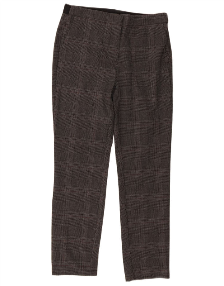 Damskie spodnie garniturowe Zara Slim Medium W28 L27 Szara kratka