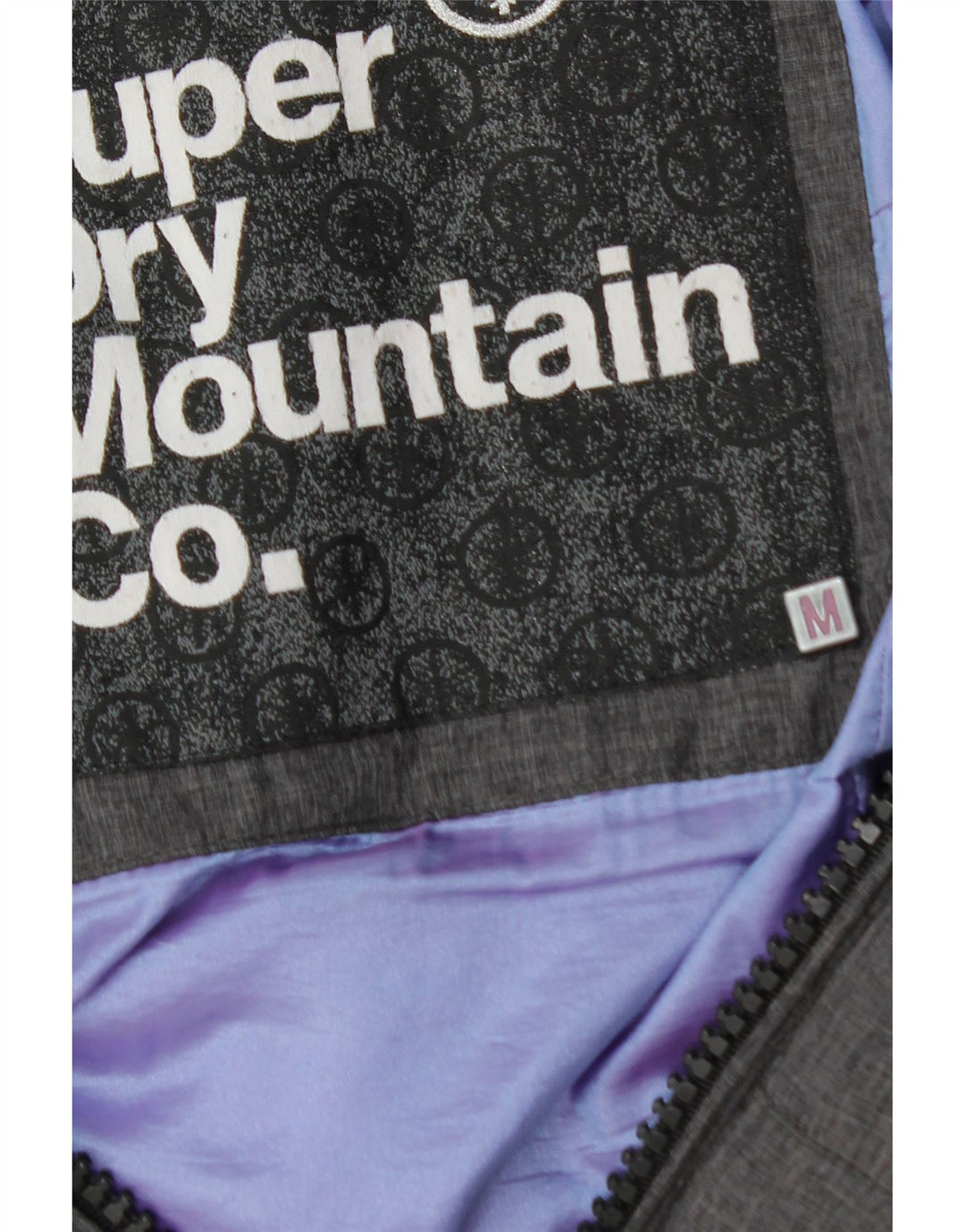 Damski ocieplany płaszcz z kapturem SUPERDRY UK 14, średni szary nylon