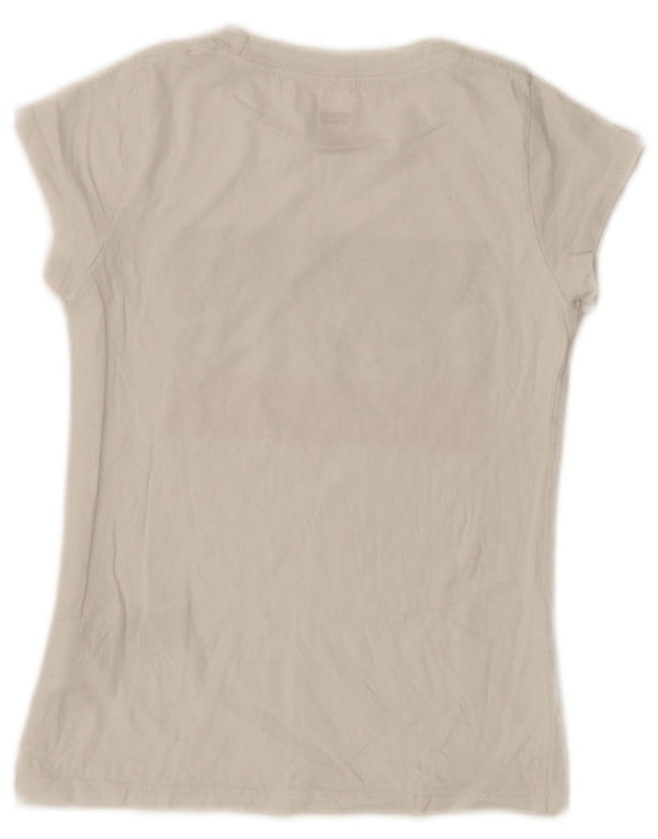 Dziewczęcy T-shirt z grafiką Levi's Top 7-8 lat, biała bawełna