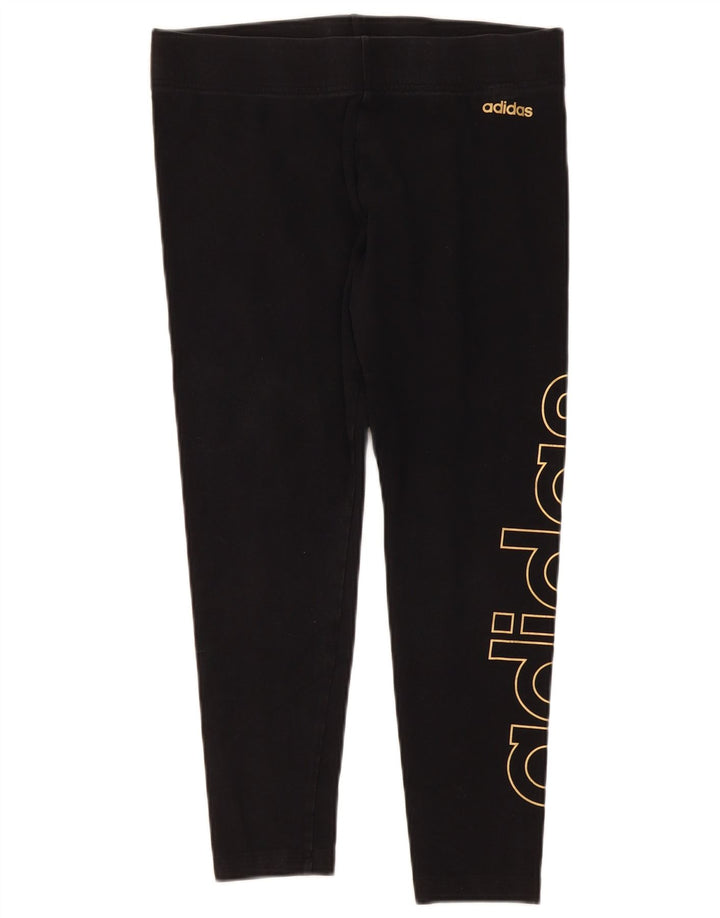Damskie legginsy Adidas Graphic UK 16/18, duże, czarne