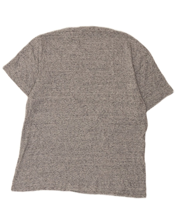 Superdry Mens Graphic T-Shirt Top XL Grey Flecked Cotton