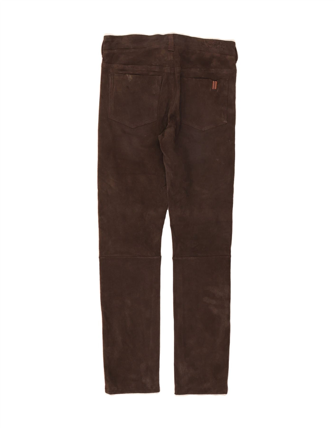NOTIFY Womens Slim Suede Casual Trousers W30 L30 Brown Leather Vintage Notify and Second-Hand Notify from Messina Hembry 