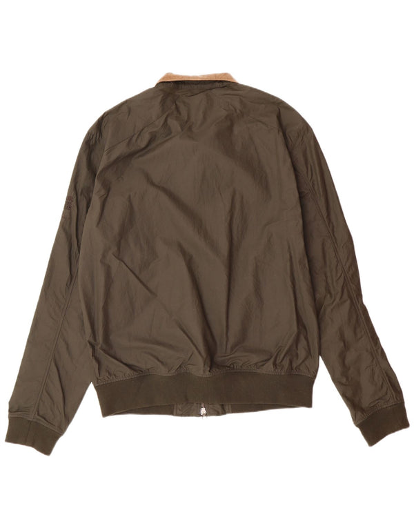 Męska kurtka bomber BARBOUR UK 40, duża, khaki, poliamid