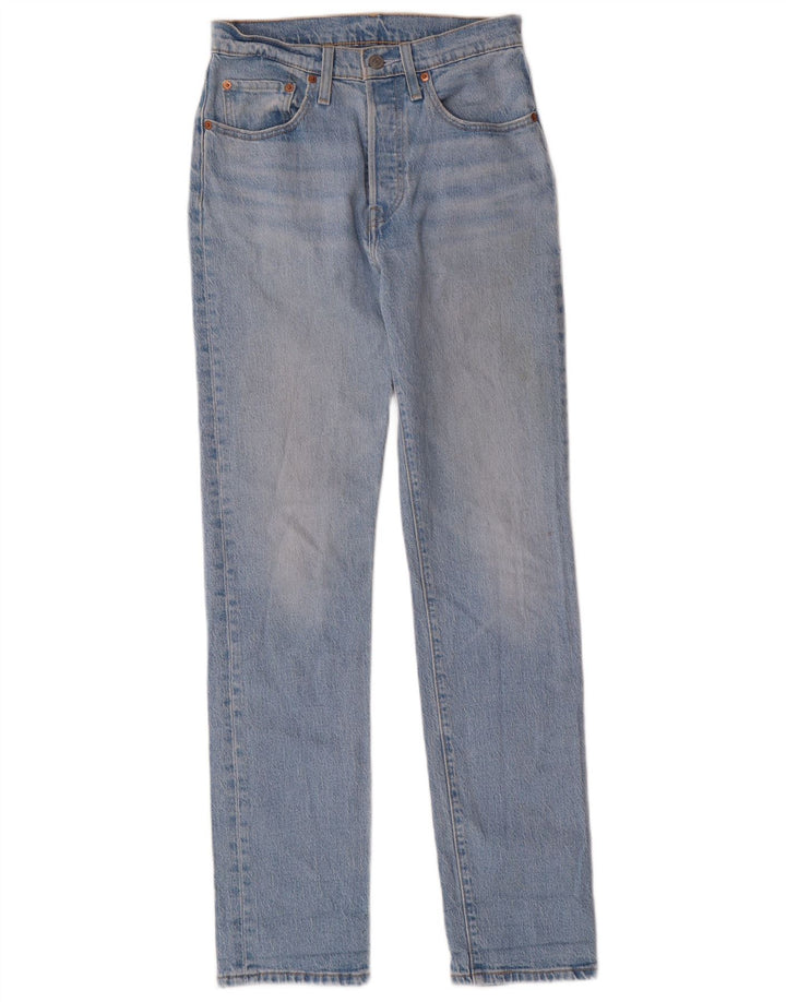 Damskie jeansy LEVI'S 501 Straight W27 L32 Niebieskie bawełniane