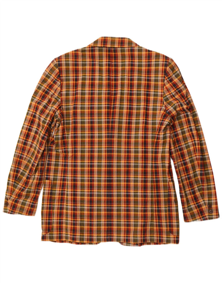 Męska marynarka zapinana na 2 guziki VINTAGE IT 54 2XL wielokolorowa bawełniana krata