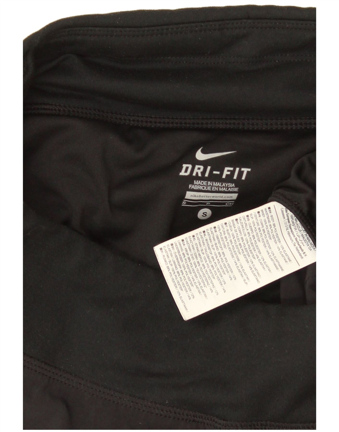 Damskie spodenki sportowe Nike Dri Fit UK 10, małe, czarne, poliestrowe