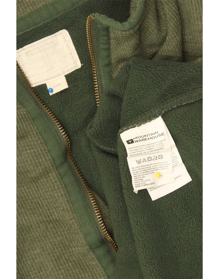 Męski sweter z zamkiem błyskawicznym Mountain Warehouse, duży zielony poliester