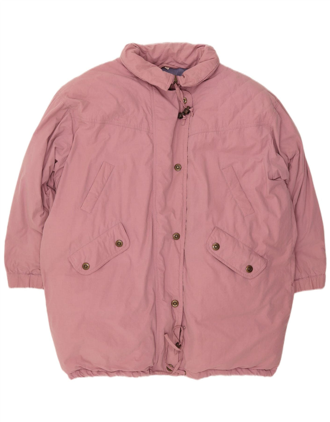 Damska kurtka oversize w stylu VINTAGE, EU 46 XL, różowy poliester