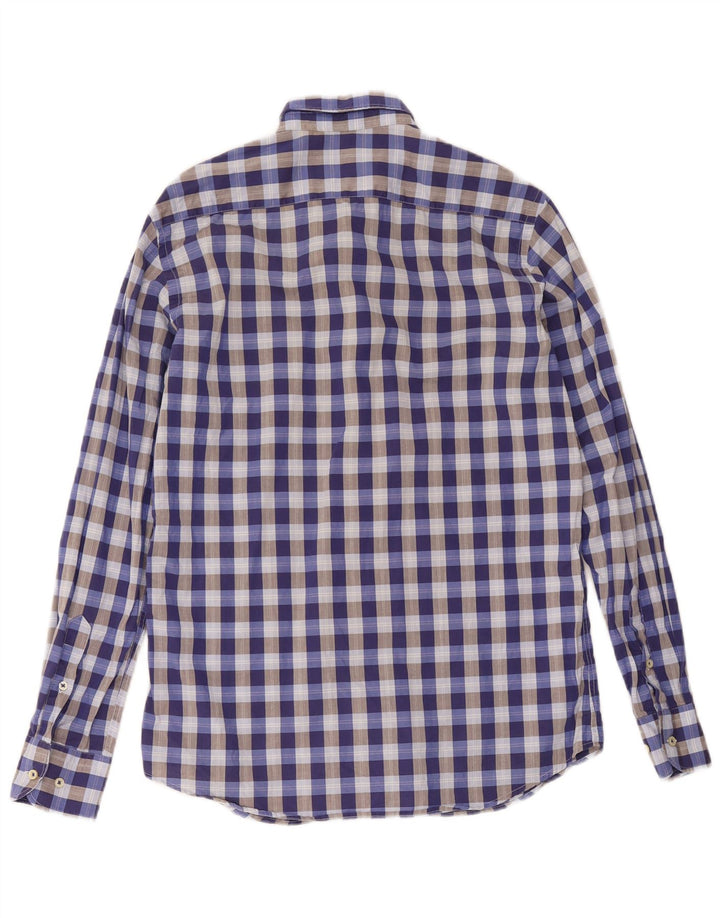 Męska koszula o swobodnym kroju Massimo Dutti w średnią niebieską kratkę
