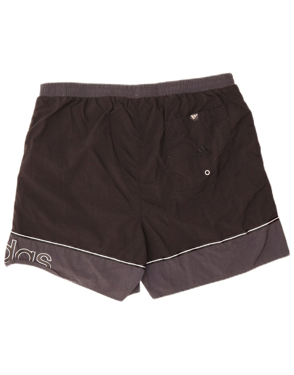 Adidas Męskie graficzne stroje kąpielowe XL Czarny poliester z blokami kolorów