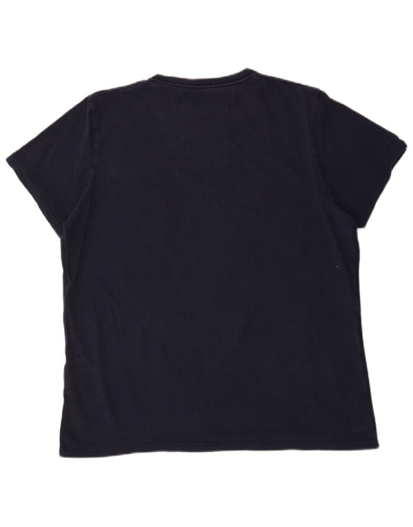 Męski T-shirt Superdry z grafiką, 2XL, niebieska, bawełniana