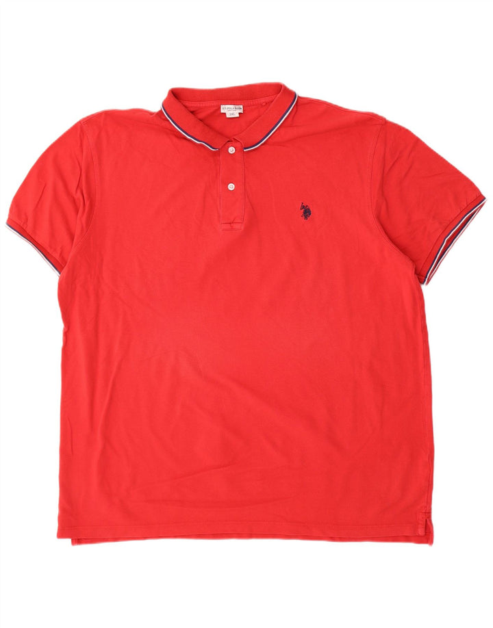 US Polo Assn. Koszula męska 3XL czerwona bawełniana