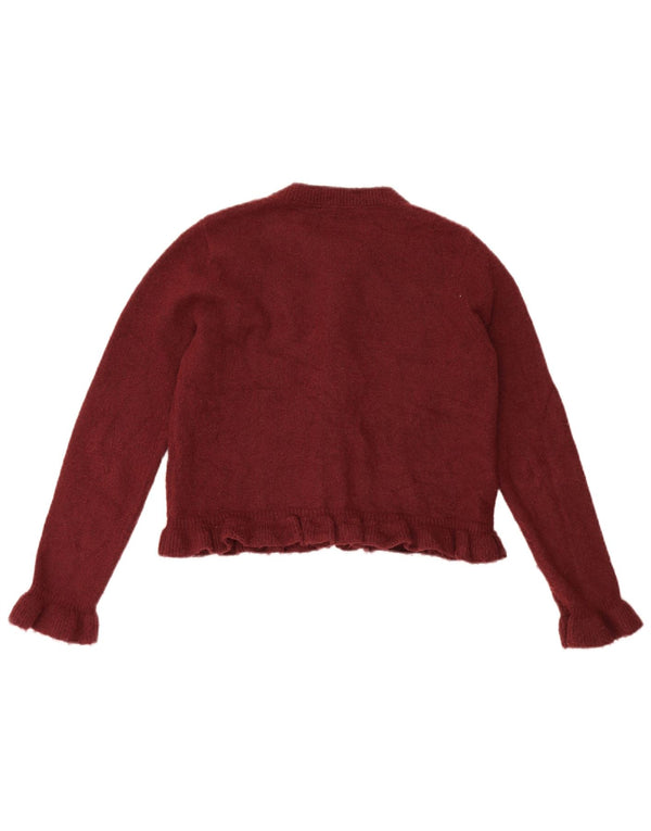 Zara Womens Cardigan Sweater UK 10 Small Burgundy