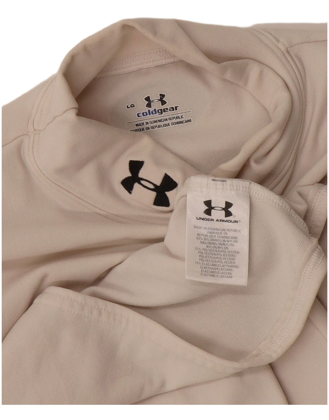 Damski top Under Armour Cold Gear z długim rękawem, duży, złamany biały nylon