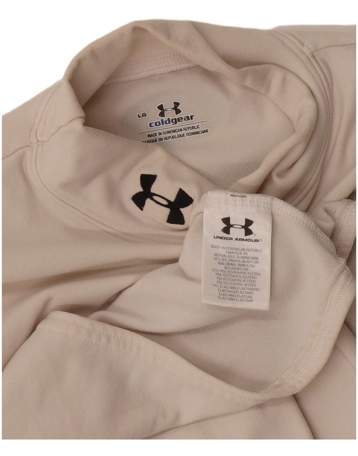 Damski top Under Armour Cold Gear z długim rękawem, duży, złamany biały nylon