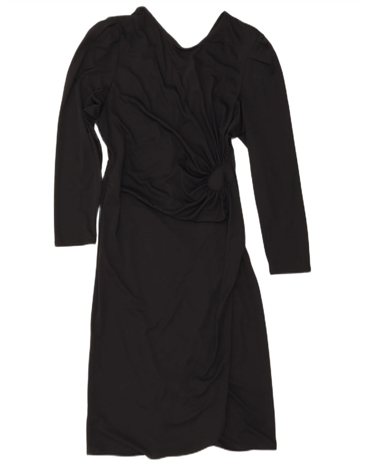 Damska sukienka płaszczowa w stylu vintage IT 42 Średni czarny poliester