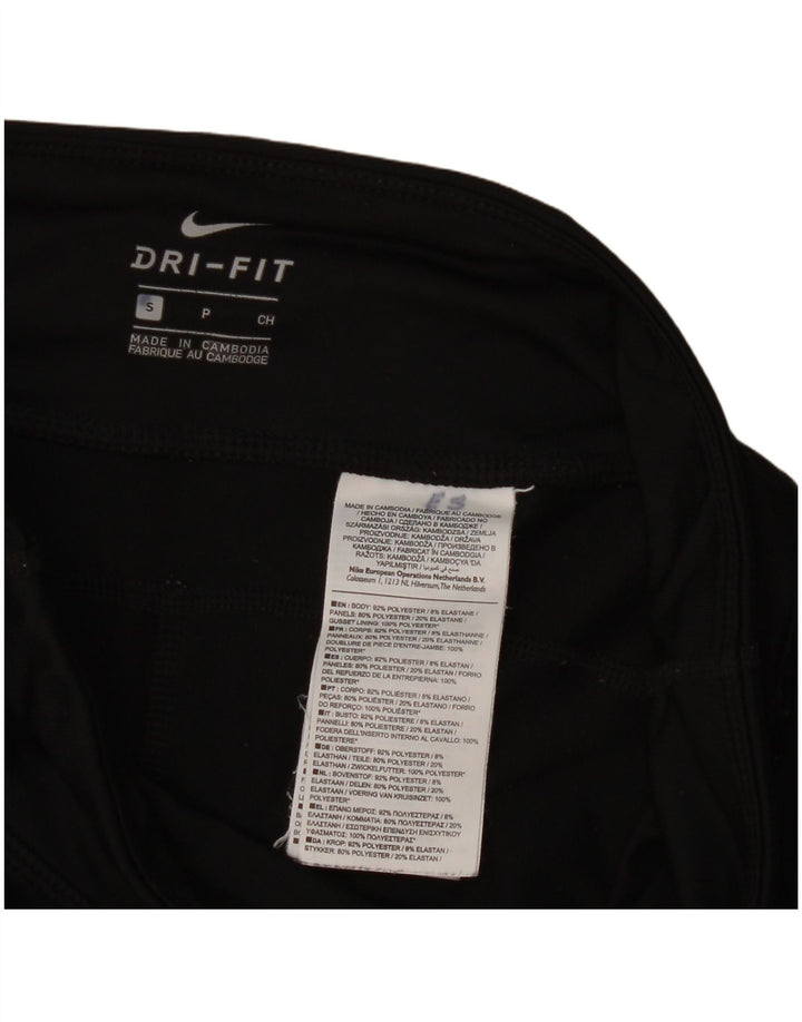 Damskie legginsy Nike Dri Fit UK 8, małe, czarne, poliestrowe