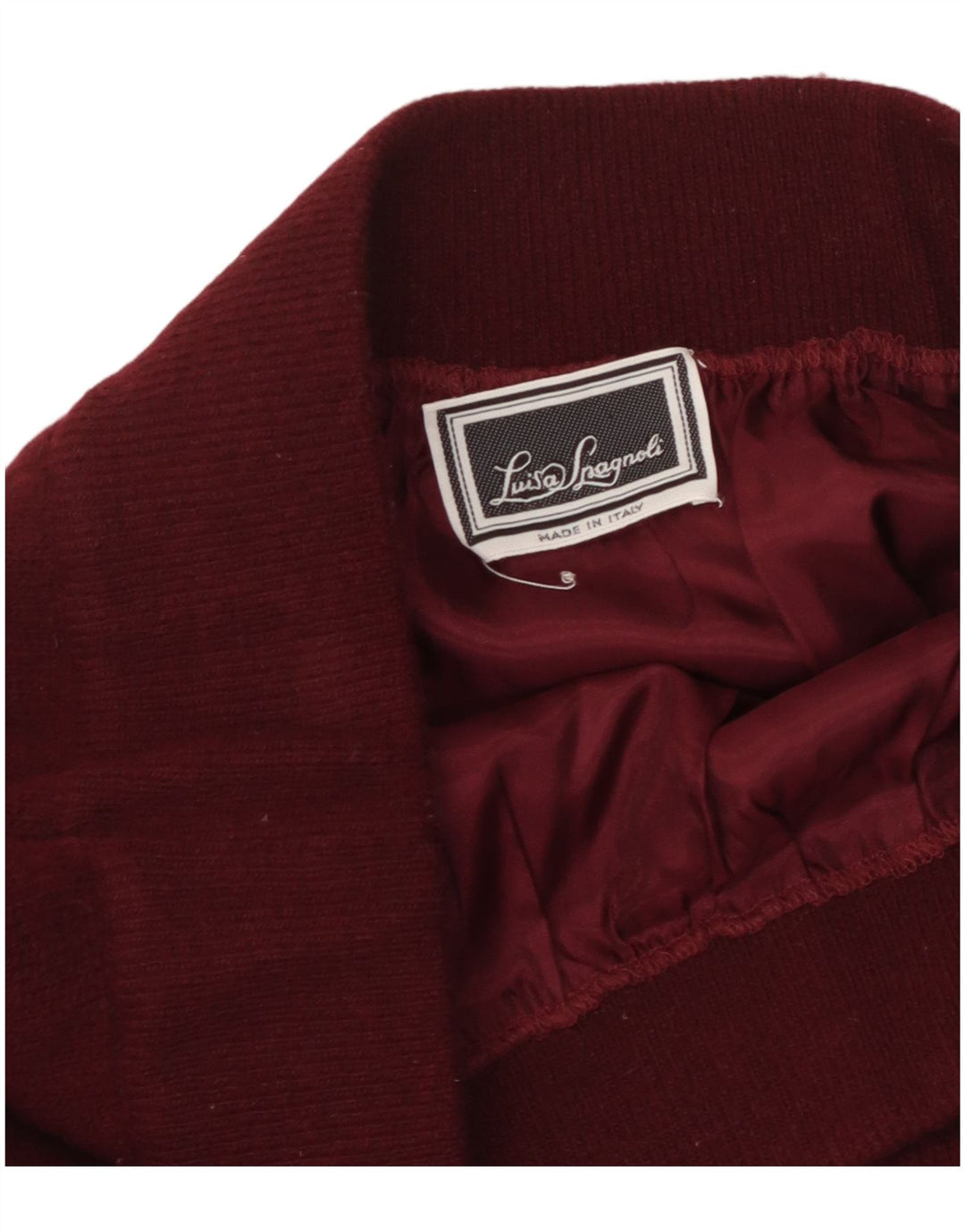 LUISA SPAGNOLI Damska dzianinowa spódnica ołówkowa W36 XL Bordowa