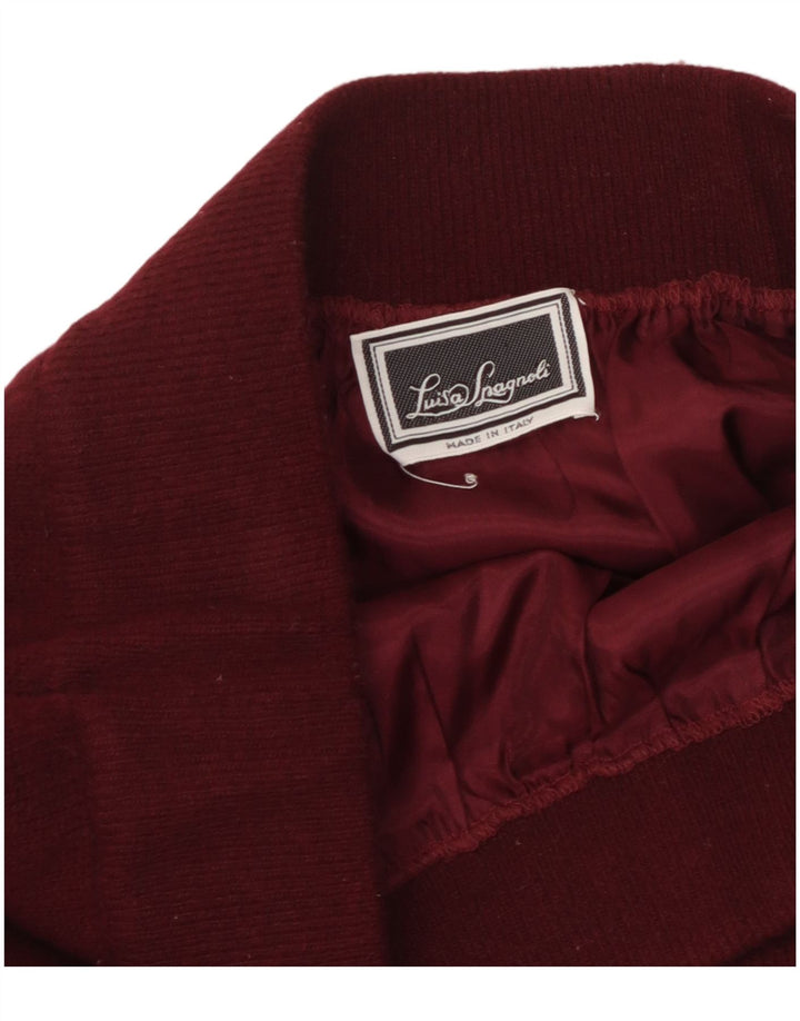 LUISA SPAGNOLI Damska dzianinowa spódnica ołówkowa W36 XL Bordowa