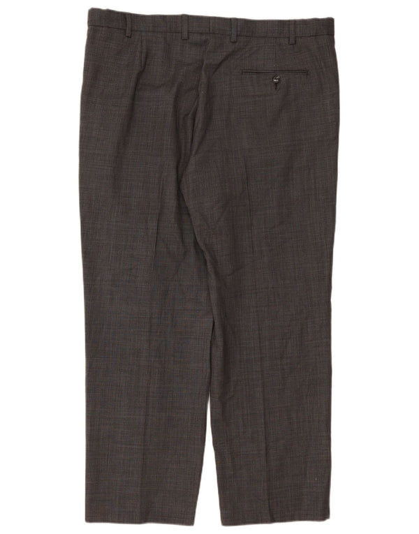 Męskie spodnie garniturowe Marks & Spencer Performance Straight W38 L29 Szare