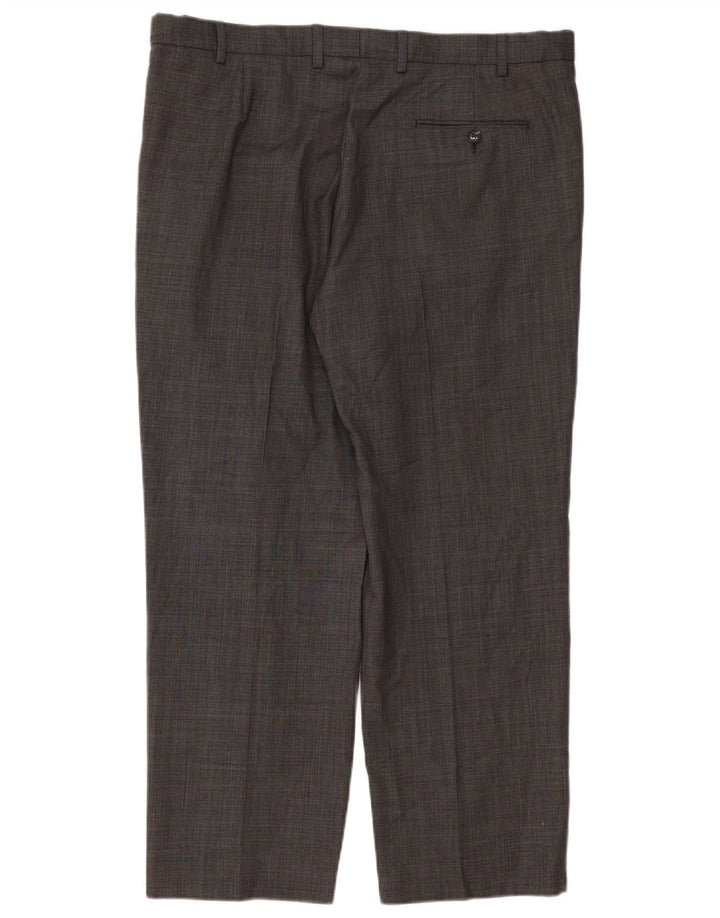 Męskie spodnie garniturowe Marks & Spencer Performance Straight W38 L29 Szare