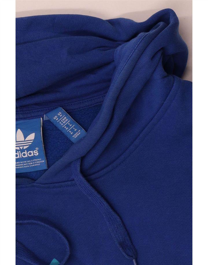 Męska bluza z kapturem Adidas Graphic, średnia niebieska, bawełniana