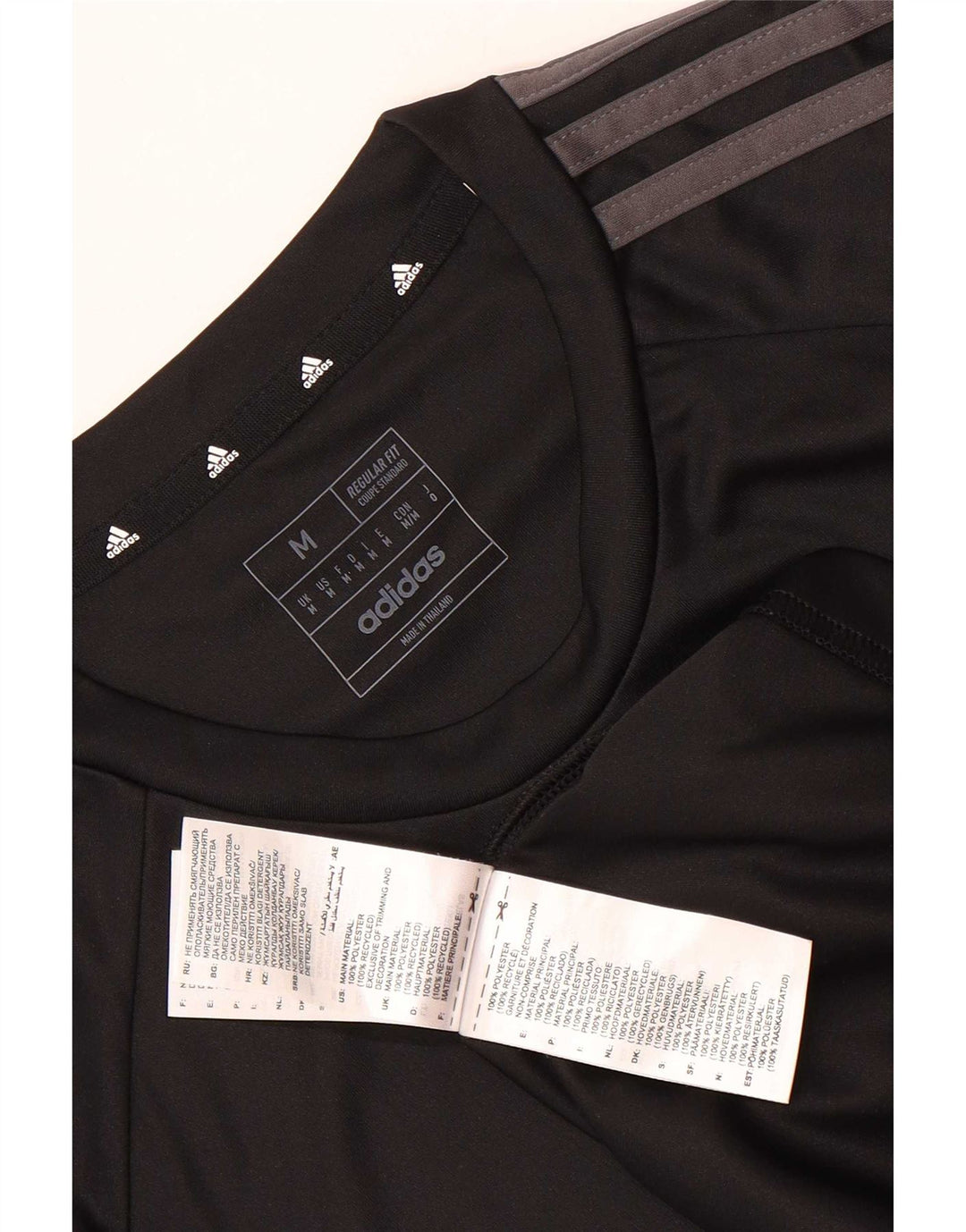 T-shirt męski Adidas Aeroready o regularnym kroju, średni czarny poliester