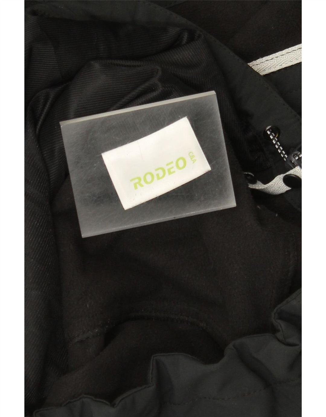 Męska kurtka wiatrówka Rodeo z kapturem UK 42 XL, czarny poliester