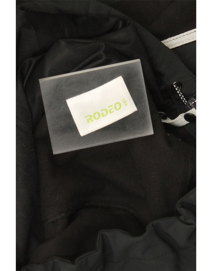 Męska kurtka wiatrówka Rodeo z kapturem UK 42 XL, czarny poliester
