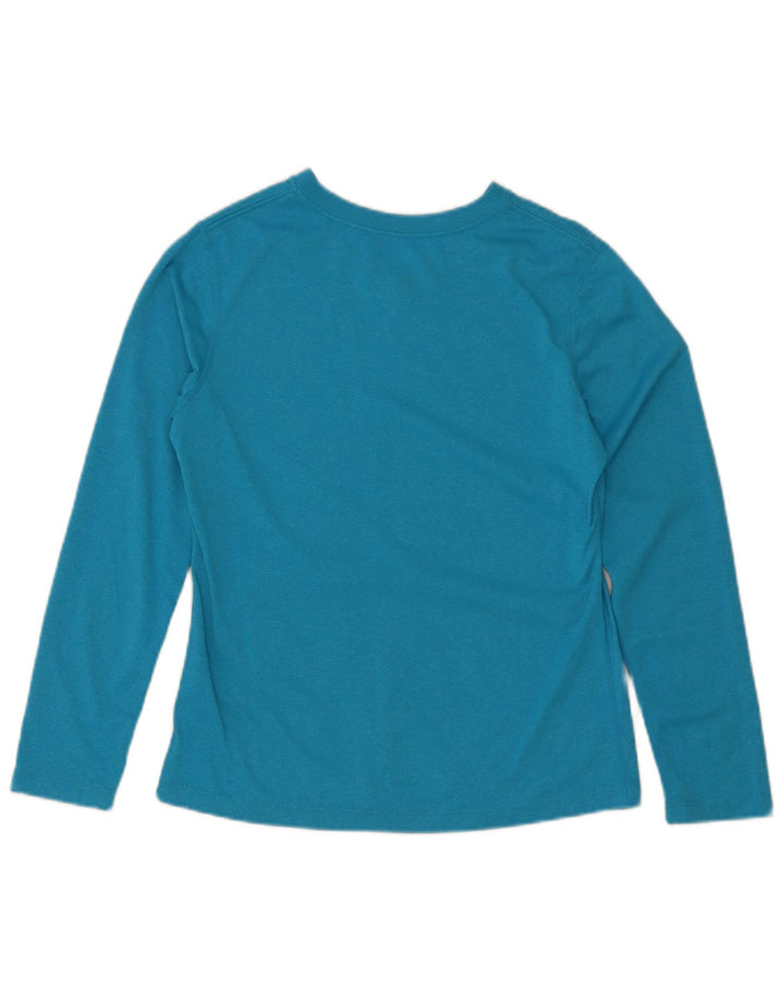 Dziewczęca koszulka Nike Dri Fit z długim rękawem, 11-12 lat, duża, niebieska, poliestrowa
