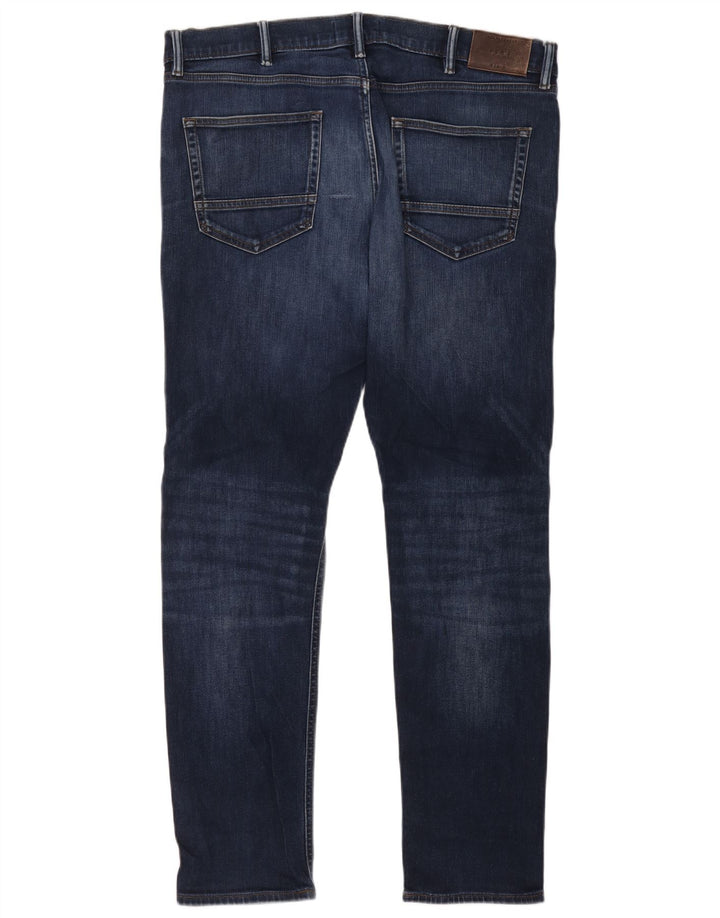 Marks & Spencer Męskie jeansy slim W38 L33 Granatowe, bawełniane
