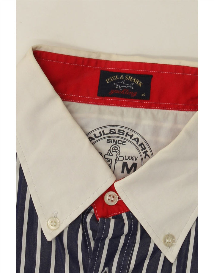 Męska koszula graficzna Paul & Shark, rozmiar 46, 2XL, granatowa w paski