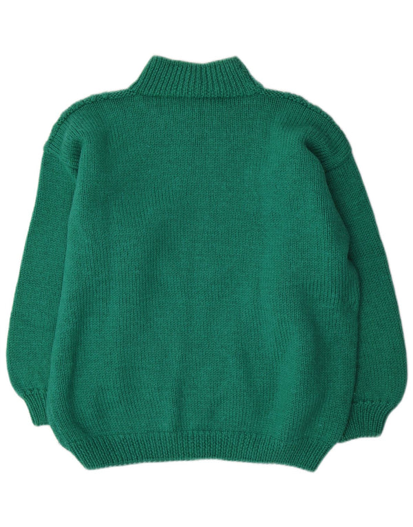 Vintage damski sweter z golfem UK 18 XL zielony