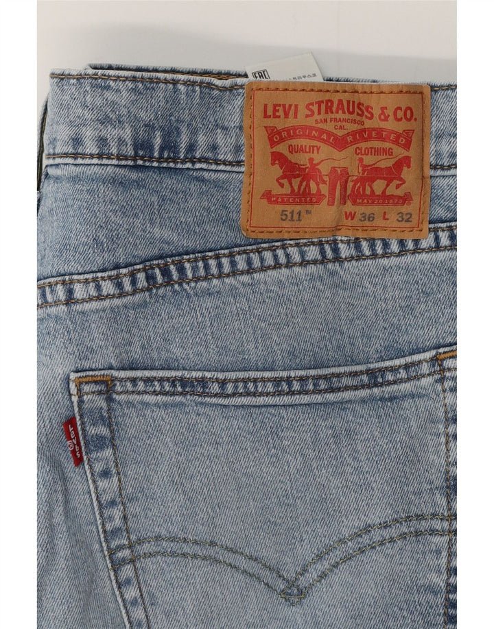 Męskie jeansy LEVI'S 511 Slim W36 L27 Niebieska bawełna