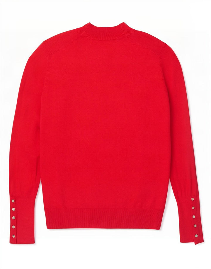 Sweter damski Zara z golfem UK 16, duży czerwony