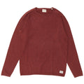 Męski sweter Jack & Jones z okrągłym dekoltem, średnia, bordowa bawełna