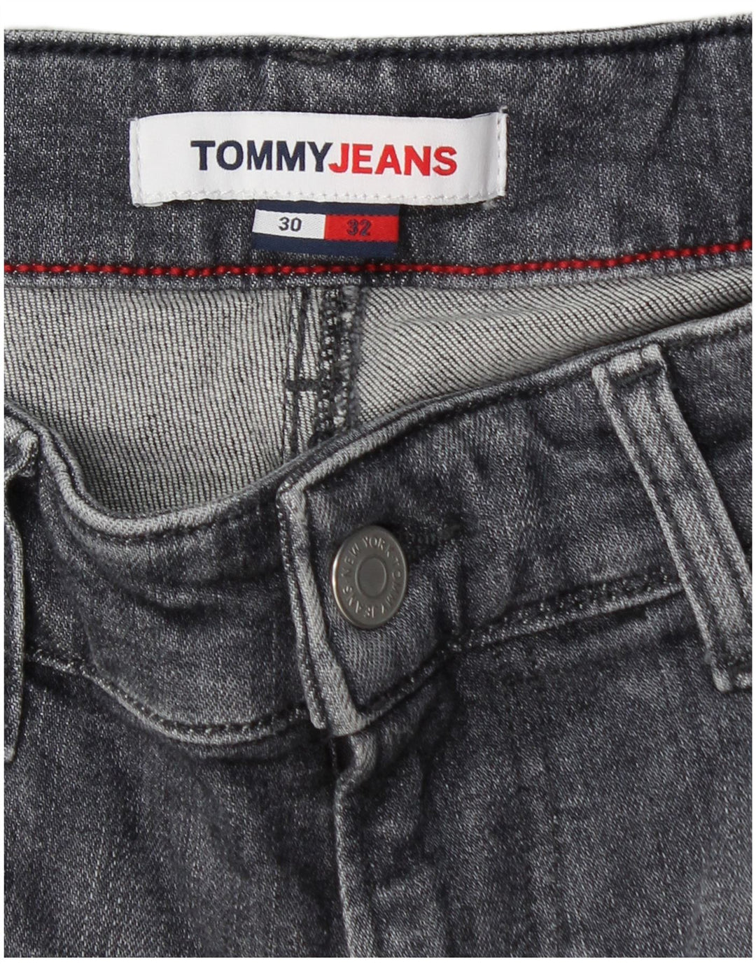 Męskie jeansy slim fit TOMMY HILFIGER W30 L32 Szara bawełna