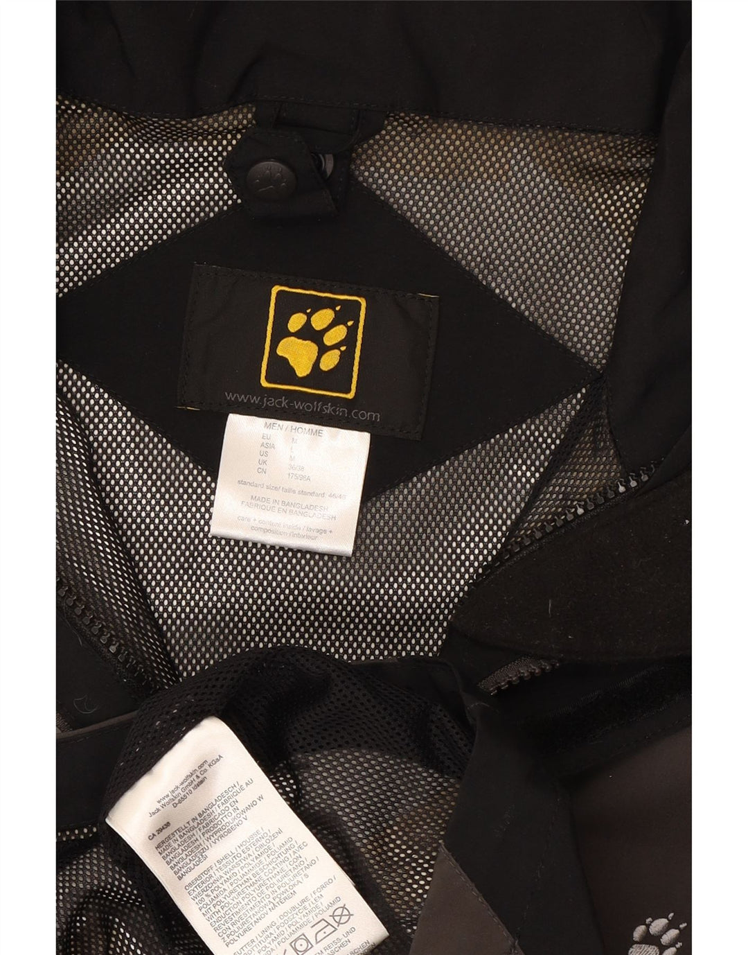 Męska kurtka przeciwdeszczowa Jack Wolfskin UK 36/38 Średni brązowy poliamid z blokami kolorów
