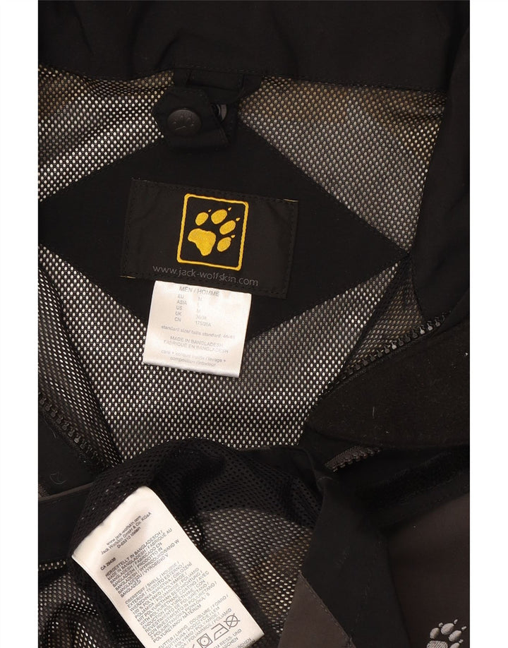 Męska kurtka przeciwdeszczowa Jack Wolfskin UK 36/38 Średni brązowy poliamid z blokami kolorów