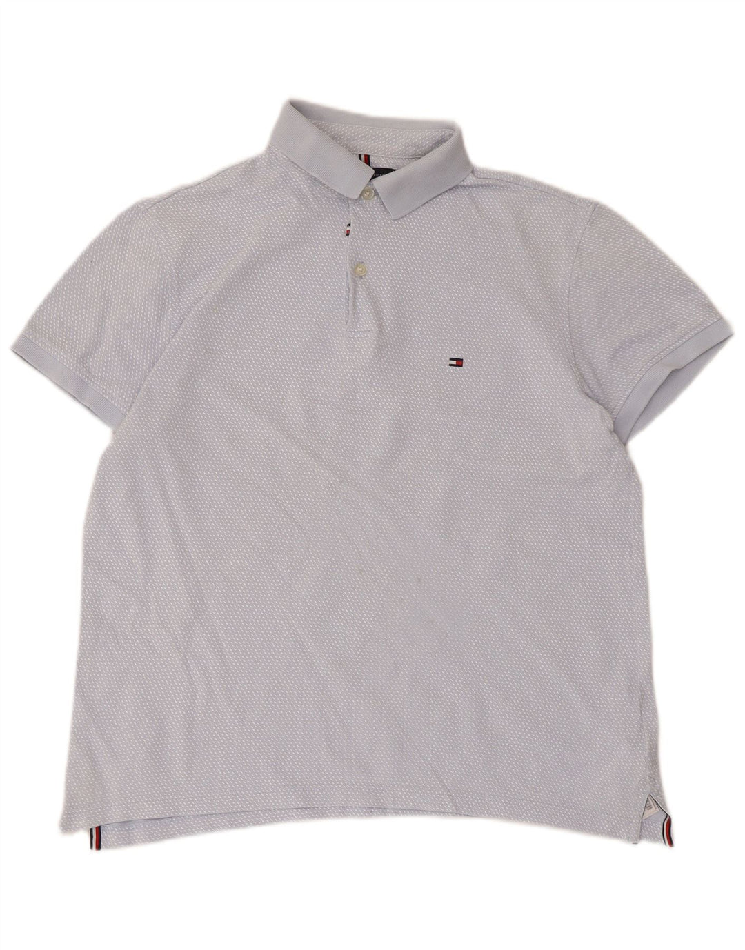 Męska koszulka polo Tommy Hilfiger w kolorze średnioniebieskim, bawełniana w cętki