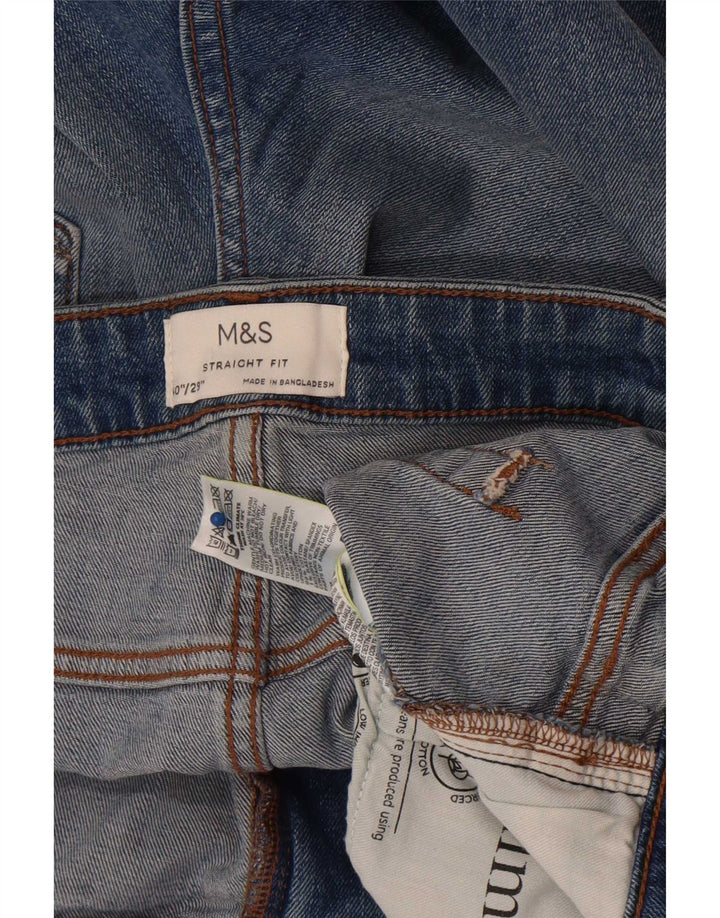 Marks & Spencer Męskie proste dżinsy W40 L29 Niebieskie bawełniane