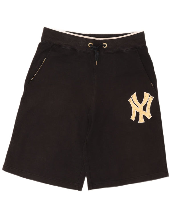 Męskie spodenki sportowe Majestic New York Yankees z grafiką, małe, czarne, bawełniane