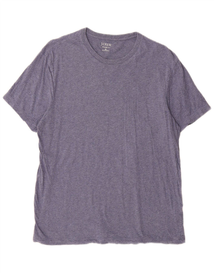 Damska koszulka t-shirtowa J. Crew Broken In, średnia, niebieska bawełniana nakrapiana