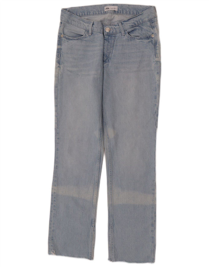 Damskie proste dżinsy Zara EU 40 Medium W30 L30 Niebieskie bawełniane
