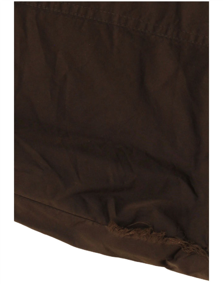 MASSIMO DUTTI Damska kurtka wiatrówka z kapturem UK 14, średnia bawełna khaki