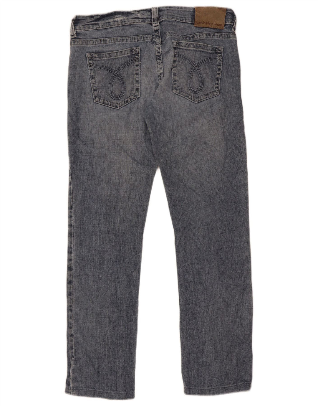 Damskie jeansy Calvin Klein Straight W30 L28 Niebieskie