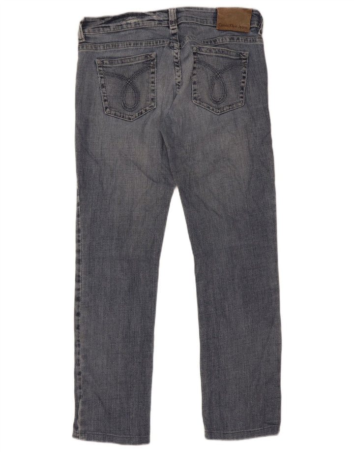 Damskie jeansy Calvin Klein Straight W30 L28 Niebieskie