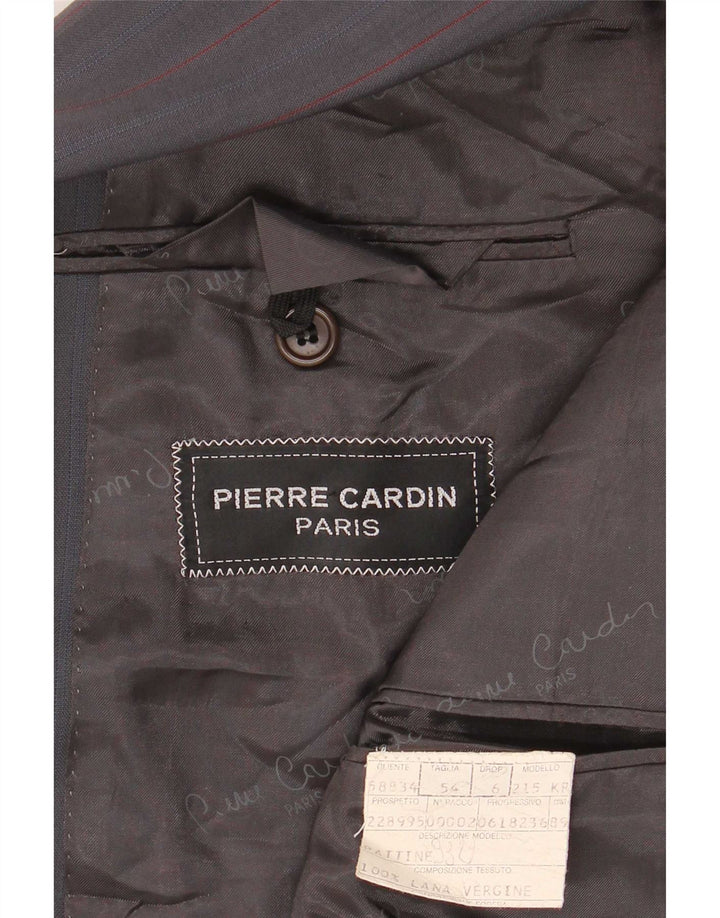 Męska marynarka Pierre Cardin zapinana na 2 guziki IT 54 2XL w szare paski