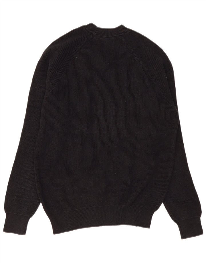 Męski sweter z okrągłym dekoltem Zara, mały, czarny
