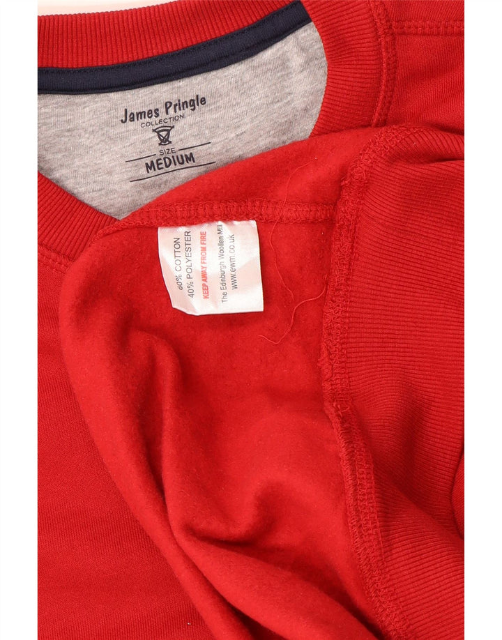 Męska bluza dresowa James Pringle, średnio czerwona, bawełniana